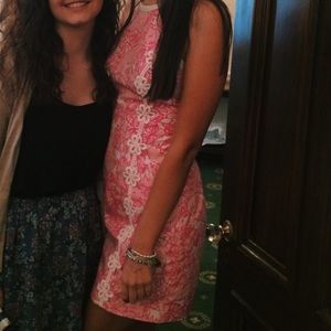 Lily Pulitzer pink foxes halter dress